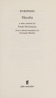 Cover of Hecuba by Frank McGuinness