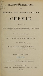 Cover of Handworterbuch der reinen und angewandter Chemie by Liebig, Justus Freiherr von