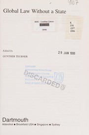 Cover of Global law without a state by Gunther Teubner