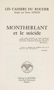 Front cover of Motherlant et le suicide by Jean-Paul Bertrand