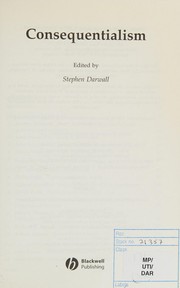 Cover of Consequentialism by Stephen L. Darwall