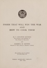 Cover of Foods that will win the war by Charles Houston Goudiss