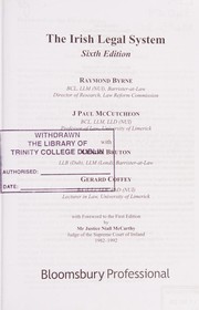 Cover of Byrne and Mccutcheon on the Irish Legal System by Raymond Byrne