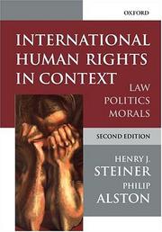 Front cover of International human rights in context by Henry J. Steiner
