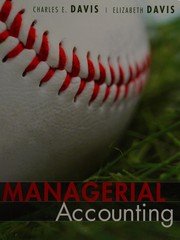 Cover of Managerial accounting by Charles E. Davis