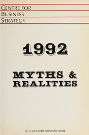 Front cover of 1992, myths and realities by Evan Davis