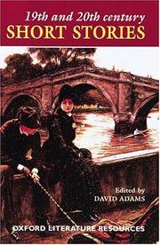 Front cover of 19th and 20th Century Short Stories by David Adams