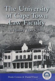 Cover of The University of Cape Town Law Faculty by Denis V. Cowen