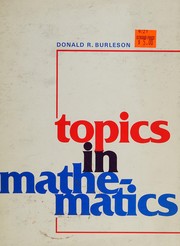 Front cover of Topics in mathematics by Donald R. Burleson