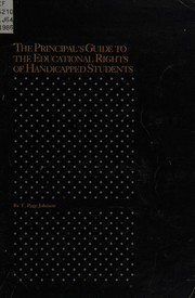 Front cover of The principal's guide to the educational rights of handicapped students by T. Page Johnson