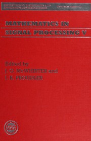 Front cover of Mathematics in signal processing V by IMA Conference on "Mathematics in Signal Processing" (5th 2000 University of Warwick)