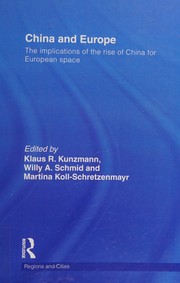 Cover of China and Europe by Klaus R. Kunzmann