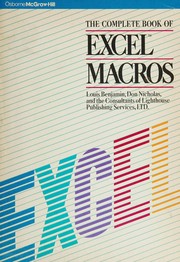 Front cover of The complete book of Excel macros by Louis Benjamin