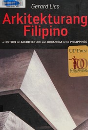 Front cover of Arkitekturang Filipino by Gerard Lico