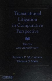 Cover of Transnational litigation in comparative perspective by Stephen C. McCaffrey,