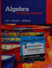 Front cover of Algebra for College Students by Margaret L. Lial