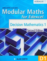 Cover of Modular Maths for Edexcel Decision Maths 1 by Alan Smith