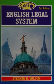 Front cover of English legal system by Wilson, Stephen R.