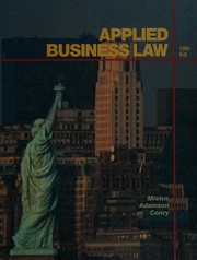 Front cover of Applied business law by Norbert J. Mietus