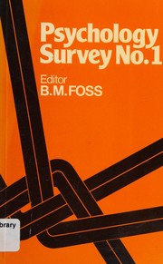 Front cover of Psychology Survey, No. 1 by Brian M. Foss