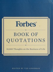 Front cover of Forbes book of quotations by Edward C. Goodman