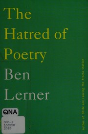 Front cover of The hatred of poetry by Ben Lerner