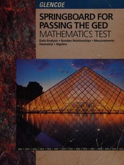Front cover of Springboard for Passing the Ged Mathematics Test by Unknown