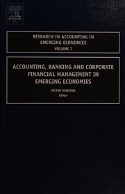 Front cover of Accounting, banking and corporate financial management in emerging economies by Victor Murinde