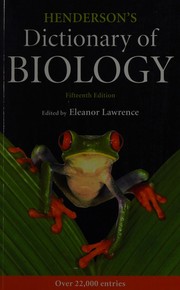 Front cover of Henderson's dictionary of biology by Lawrence, Eleanor