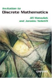 Front cover of Invitation to discrete mathematics by Jiří Matoušek