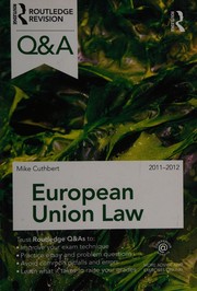 Cover of European Union law by Mike Cuthbert