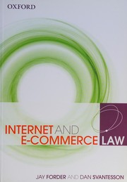 Cover of Internet and e-commerce law by Jay Forder