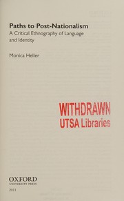 Cover of Paths to post-nationalism by Monica Heller