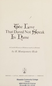 Front cover of The other love: an historical and contemporary survey of homosexuality in Britain by H. Montgomery Hyde