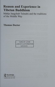 Front cover of Reason and experience in Tibetan Buddhism by Thomas H. Doctor
