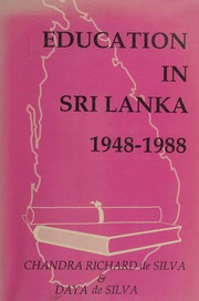 Front cover of Education in Sri Lanka, 1948-1985 by Chandra Richard De Silva