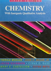 Cover of Chemistry with inorganic qualitative analysis by Therald Moeller