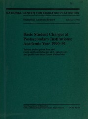 Front cover of Basic student charges at postsecondary institutions: Academic year 1990-91 by Elaine Kroe