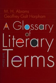 Front cover of A glossary of literary terms by M. H. Abrams