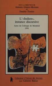 Front cover of L' "Indien", instance discursive by Colloque de Montréal (1991 Université de Montréal)