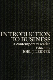 Front cover of Introduction to business by Joel J. Lerner
