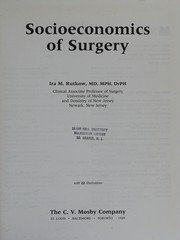 Front cover of Socioeconomics of surgery by Ira M. Rutkow