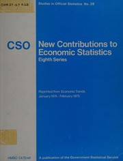 Front cover of New contributions to economic statistics by Great Britain. Central Statistical Office.