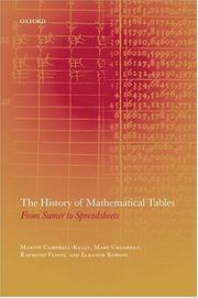Front cover of The history of mathematical tables by Martin Campbell-Kelly
