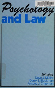 Cover of Psychology and law by Derek E. Blackman