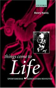 Cover of Things Come to Life by Henry Harris
