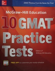 Front cover of 10 GMAT practice tests by McGraw-Hill Education (Firm)