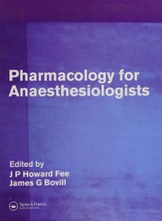 Cover of Pharmacology for anaesthesiologists by James G. Bovill