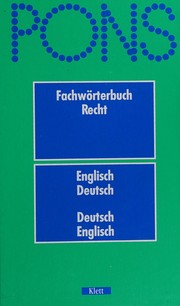 Front cover of PONS Fachwörterbuch Recht by P. H. Collin