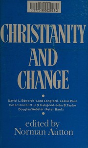 Front cover of Christianity and change by Norman Autton